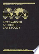 International Antitrust Law and Policy